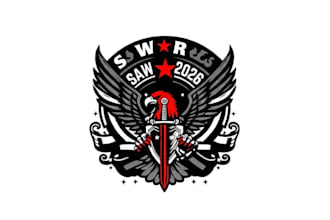 design a brutal and chaotic war metal logo