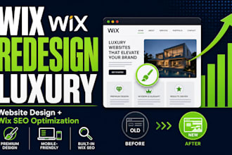 design a luxury wix website, redesign and optimize for wix SEO