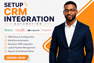 setup brevo creatio capsule peoplesoft CRM integration automation
