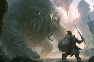 draw your dnd character, fantasy oc rpg hero or villain