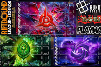 design custom mtg playmat illustration, tcg card, gaming playmat design, deskmat