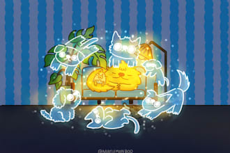 draw cute story illustrations just for you