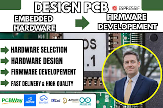 design embedded hardware systems firmware for arduino, esp32,stm32,nrf52 project