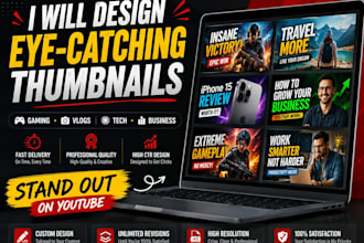 make professional and click worthy youtube thumbnails