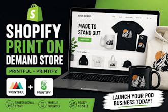 create shopify print on demand store with printful and printify pod dropshipping