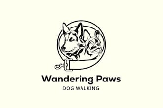 design amazing new dog walking business logo