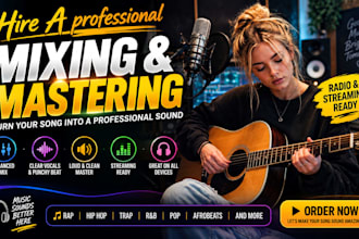 professionally mix and master your rap, hip hop, trap or pop song