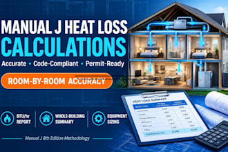 do room by room manual j heat loss calculation for hvac