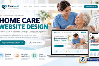 design home care website senior care website assisted living caregiver website