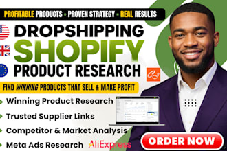 find US UK eu high ticket winning shopify dropshipping product research supplier