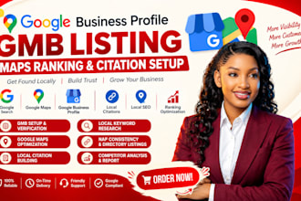create verified google business profile gmb listing maps ranking citation setup