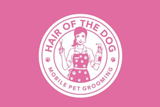 design super pet grooming brand logo