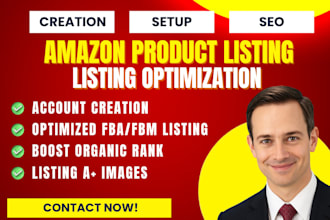 set up amazon fba fbm SEO product listings for pl, amazon listings optimization