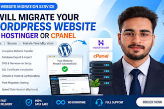 migrate your wordpress website to hostinger or cpanel