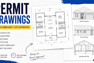 create professional architectural permit drawings