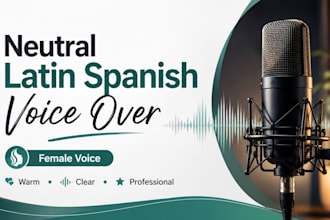 record a neutral latin spanish voice over