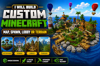 build a custom minecraft map, spawn, lobby or terrain