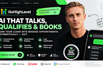 build gohighlevel conversational ai voice bot and ghl auto booking system