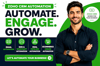 integrate zoho CRM email SMS whatsapp automation deal pipeline ecommerce order
