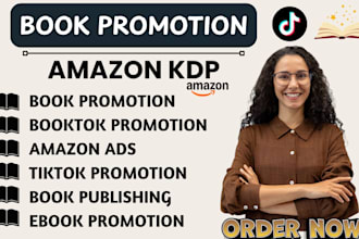 book promotion booktok tiktok promotion amazon kdp book advertising  publishing