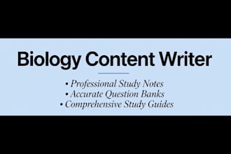 write professional biology notes and academic content