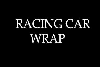 create modern racing car wrap design