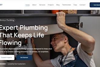 build wix plumbing website plumbing service lead generation website