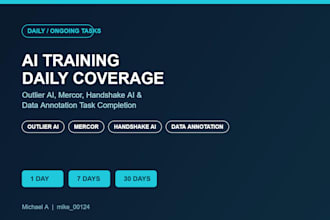 complete your outlier ai, mercor, handshake and data annotation tasks daily