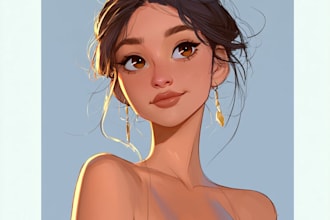 portrait into a disney style cartoon