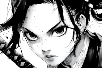 create manga, comic and anime artwork