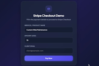 integrate stripe hosted checkout and webhook into your website