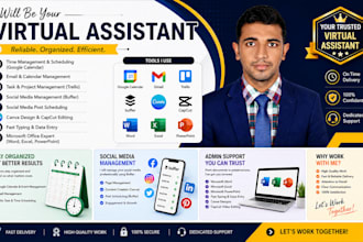be professional VA for admin, SMM and canva design tasks
