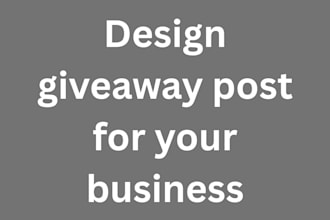 design giveaway post for your business