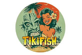 do tiki bar custom hand drawn illustration t shirt design