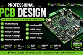 design professional multilayer pcb, iot, power supply and embedded hardware