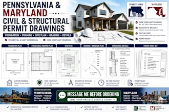 repare pennsylvania and maryland civil structural permit drawings