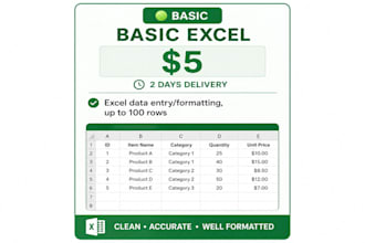 create professional excel dashboards and stock management systems