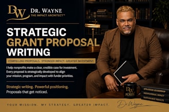 write a customized strategic grant proposal for your nonprofit