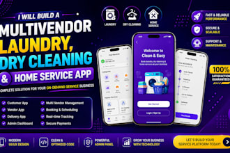 build a multivendor laundry, dry cleaning and home service app
