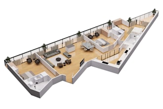 design realistic 3d isometric floor plans