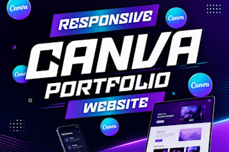 design a canva website, portfolio or landing page