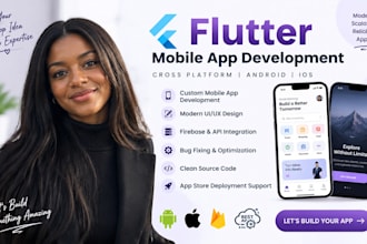 develop flutter mobile app and cross platform android ios app