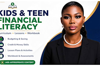 create kids teen course, financial literacy curriculum budgeting credit workbook