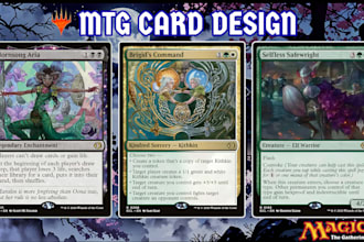 design custom mtg cards, commander, tokens, mtg alter, fantasy tcg card art