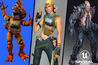 realistic 3d game character model stylized 3d character for unity or unreal game