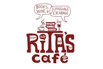 design international language coffee shop logo