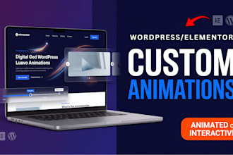 build custom elementor website with animations and interactions