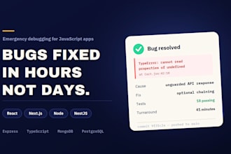 fix bugs and errors in your react nodejs and nextjs app