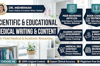 write medical articles and academic content