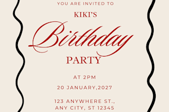 design a modern custom invitation card design